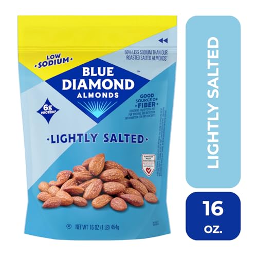Image 3 of Blue Diamond Almonds Lightly Salted Low Sodium Snack Nuts, 16 oz, Pack of 1