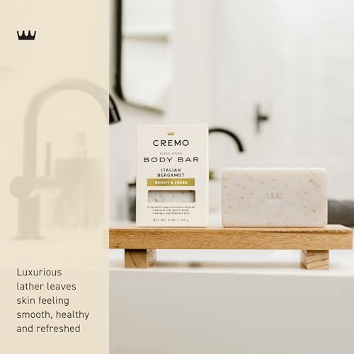 Image 3 of Cremo Exfoliating Body Bar Soap for Men, Italian Bergamot Scent, 5 Oz