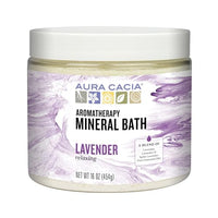 Thumbnail for Image 1 of Default Title for the product Aura Cacia Aromatherapy Mineral Bath, Relaxing Lavender, 16 Ounce jar (Pack of 2)