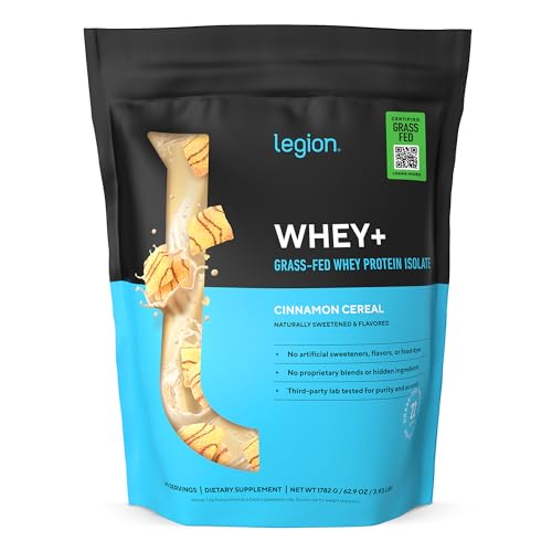 Image 21 of Cinnamon Cereal / 60 Servings (Pack of 1) for the product Legion Whey+ Protein Isolate Grass Fed