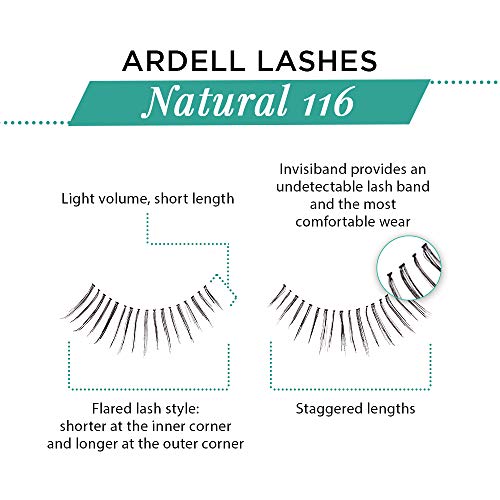 Image 4 of Ardell False Eyelashes 116 - Black, Lightweight, Soft, & Reusable Lashes for a Natural Look, 4 Pack
