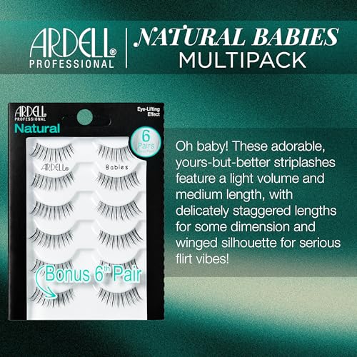 Image 3 of Ardell False Eyelashes Natural Lashes Babies Black - Lightweight, Short Length, Reusable Fake Lashes, 1 Pack