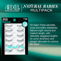 Thumbnail for Image 3 of Ardell False Eyelashes Natural Lashes Babies Black - Lightweight, Short Length, Reusable Fake Lashes, 1 Pack