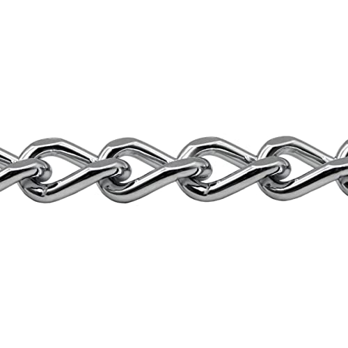 Image 12 of Herm Sprenger Chrome Plated Steel Dog Collar with Short Flat Links Choke Chain Two O-Rings