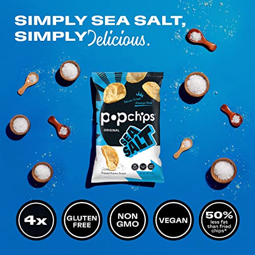 Image 6 of popchips Popchips Potato Chips, Sea Salt, 4ct 5.0oz Share Bags