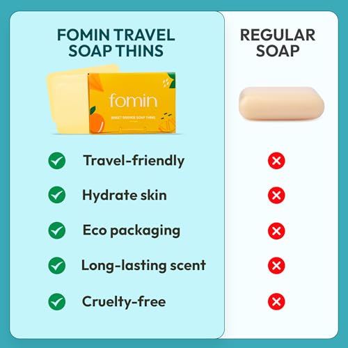 Image 5 of FOMIN Paper Soap Sheets for Hand Washing - 200 Lavender Travel Soap Sheets