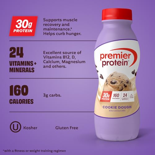 Image 2 of Premier Protein 30g High Protein Shake, Cookie Dough, 12 Pack