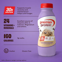 Thumbnail for Image 2 of Premier Protein 30g High Protein Shake, Cookie Dough, 12 Pack