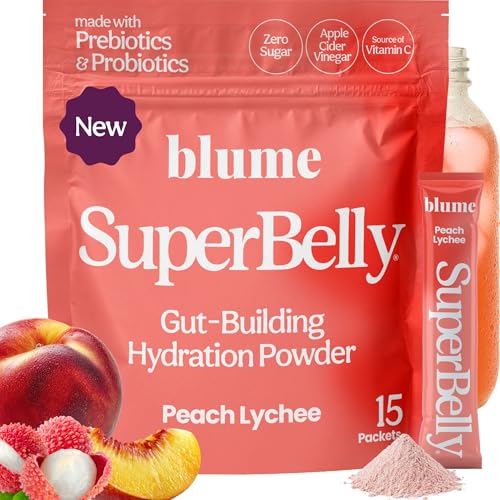 Image 1 of Peach Lychee for the product Blume SuperBelly Gut Health + Hydration Powder