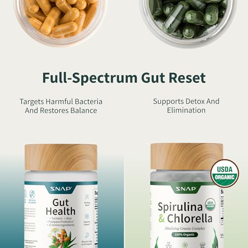 Image 2 of Snap Supplements Gut Health Supplement & Organic Spirulina Chlorella Bundle
