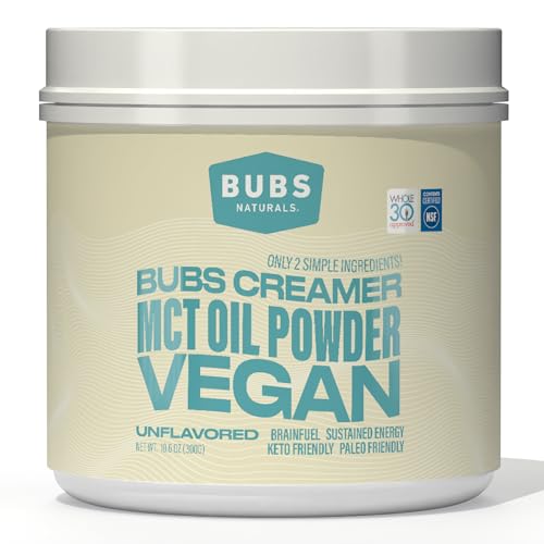 Image 1 of Default Title for the product BUBS Naturals MCT Oil Powder - Premium MCT Oil & Keto Coffee Creamer - 10.6 oz