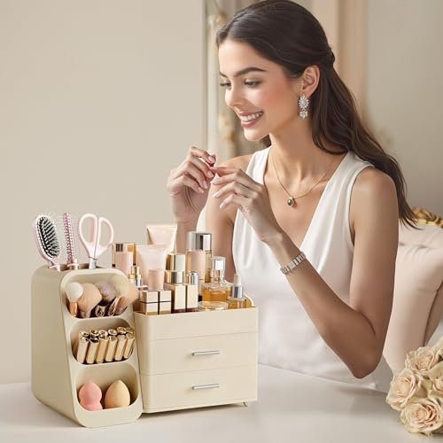 Image 17 of HBlife Makeup Organizer with Brush Holder