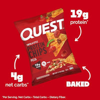 Thumbnail for Image 3 of Quest Pizza Tortilla Style Protein Chips, 1.01 oz bags, 12 Count