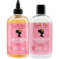 Thumbnail for Image 1 of Default Title for the product Camille Rose Shampoo and Conditioner Set – Sweet Ginger Cleansing Rinse + Moroccan Pear Conditioning Custard for Dry, Damaged Hair Repair, Frizz Control, Scalp Care, 12 Oz Ea
