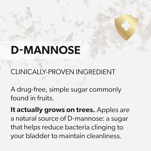 Image 5 of AZO D-Mannose Supplement for Women & Men, Clinical Strength, 120 Capsules