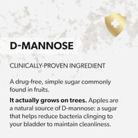 Thumbnail for Image 5 of AZO D-Mannose Supplement for Women & Men, Clinical Strength, 120 Capsules
