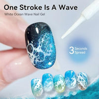 Thumbnail for Image 2 of Born Pretty Ocean Wave White Blooming Gel Nail Polish 15ML