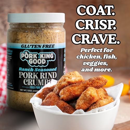 Image 6 of Pork King Good Pork Rind Breadcrumbs, Ranch, 2 Pack (Two 12 Oz Jars)