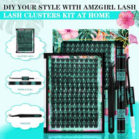Thumbnail for Image 2 of AMZGIRL LASH Lash Clusters Kit D Curl Manga Anime Lashes 10-18mm, Sunflower