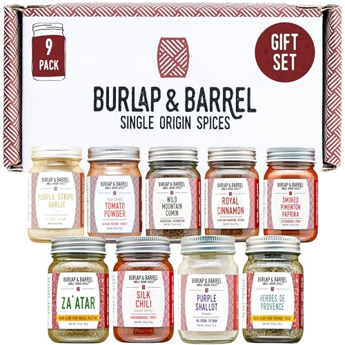 Image 1 of Default Title for the product Burlap & Barrel 9-Pack Spice Gift Set – 9 Full-Size Jars of Favorite Spices