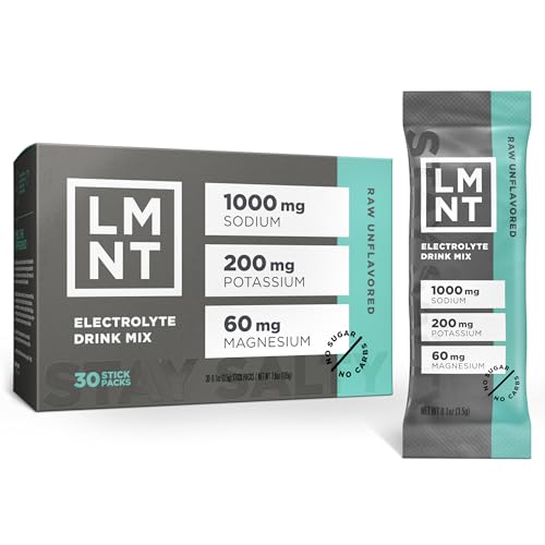 Image 4 of Raw Unflavored / 30 Count for the product Drink LMNT Zero Sugar Electrolytes Drink Mix
