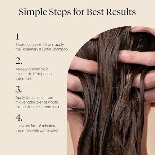 Image 6 of Kitsch Rosemary & Biotin Shampoo for Hair Growth – Made in USA, 12.3 oz