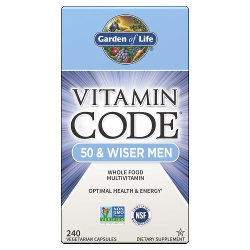 Garden of Life Vitamin Code 50 & Wiser Men's Formula 240 Caps
