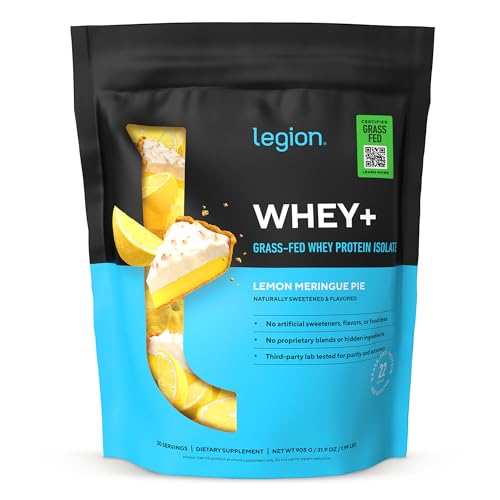 Image 15 of Lemon Meringue Pie / 30 Servings (Pack of 1) for the product Legion Whey+ Protein Isolate Grass Fed