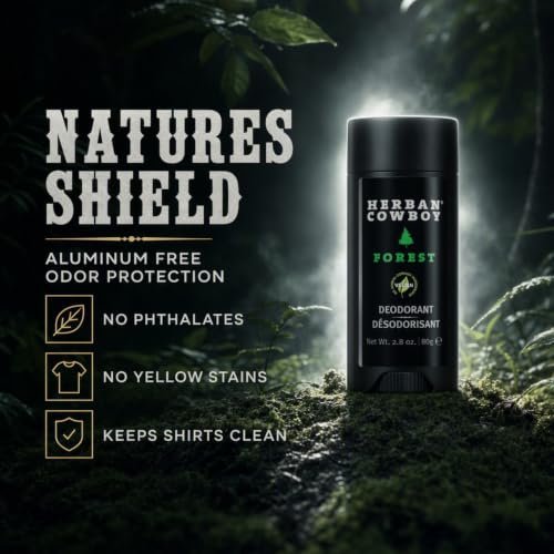 Image 2 of Herban Cowboy Forest Aloe Infused Deodorant with Hints of Cedar, Mandarin, and Black Pepper (2.8 oz)