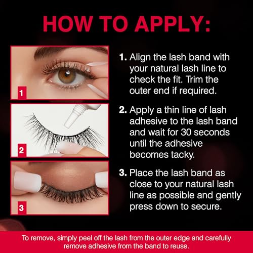 Image 5 of Ardell False Eyelashes Wispies Black, 6 Pairs of Strip Lashes per Pack