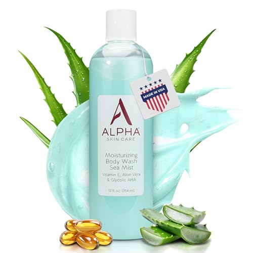 Image 1 of 12 Fl Oz (Pack of 1) for the product Alpha Skin Care Moisturizing Body Wash, Glycolic AHA