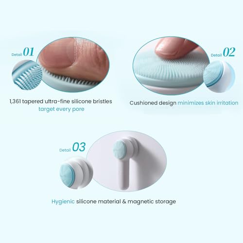 Image 5 of ilso ILSO Pore Cleansing Master Silicone Facial Brush 5.7X 2.1 x 1.1 inches
