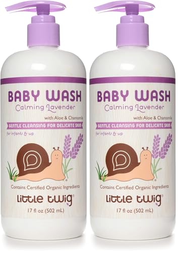 Image 1 of Default Title for the product Little Twig 2-in-1 Baby Wash, Hypoallergenic Body Wash with Organic Ingredients, Calming Lavender, 17 fl. oz. (Pack of 2)