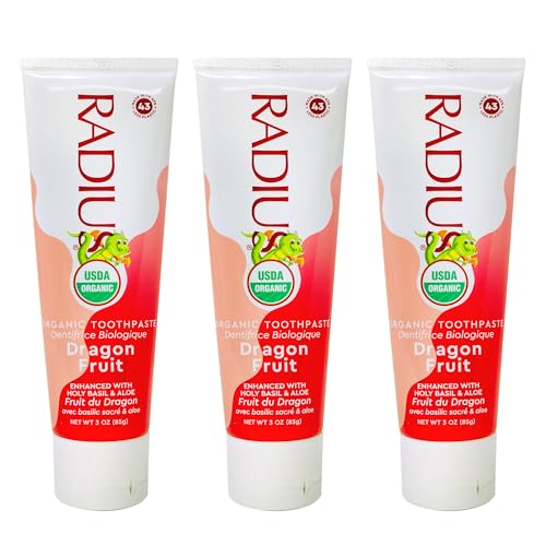 Image 2 of RADIUS USDA Organic Kids Toothpaste 3oz Pack of 3