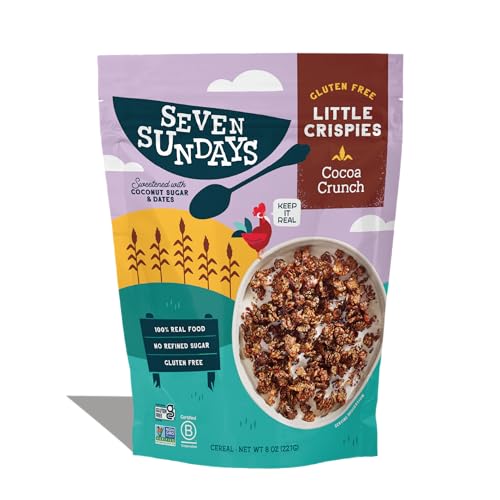 Image 3 of Seven Sundays Little Crispies Cereal, Cocoa Crunch, 8 Oz, Pack of 3