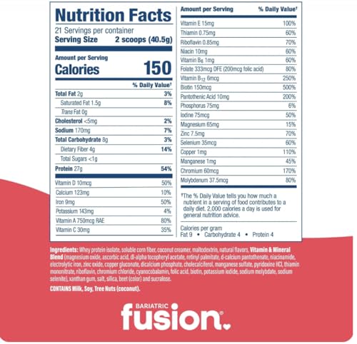 Image 4 of Bariatric Fusion High Protein Meal Replacement, Strawberry Banana, 30 oz