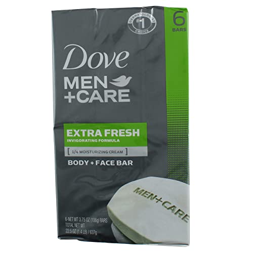 Image 1 of Default Title for the product Dove Men+Care Body & Face Bars, Extra Fresh, 4.25 oz bars, 6 ea (Pack of 3)