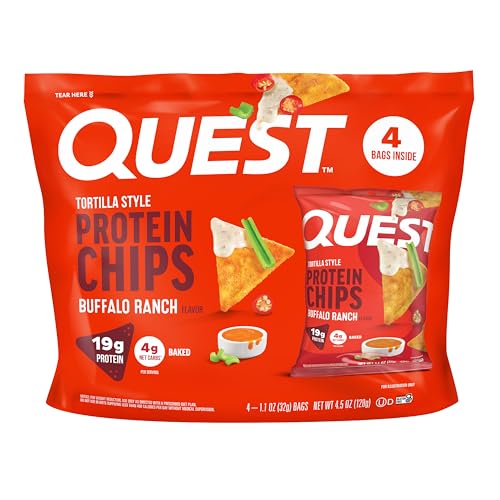 Image 1 of Default Title for the product Quest Nutrition Buffalo Ranch Tortilla Style Protein Chips, 4 Count