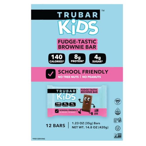 Image 3 of TRUBAR Kids Protein Bars, Fudge-Tastic Brownie, Plant Based Protein, Gluten Free, 12 Count