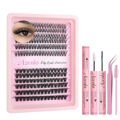 Image 1 of Default Title for the product Azenlo Lash Extensions Cluster DIY Lashes 240pcs 30D 80D 10-16mm Eyelash Clusters Individual Lashes Cluster Lash Kit Thin Band Lash Kit(30D+80D KIT)