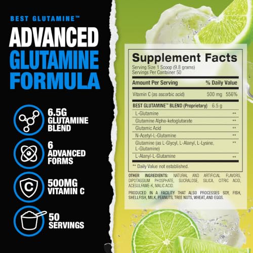 Image 2 of BPI Sports Best Glutamine Supplement – Lime Sherbet Flavor, 50 Servings