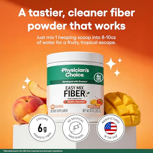 Image 2 of Physician's CHOICE Easy Mix Fiber for GLP-1 Support - 30 Servings