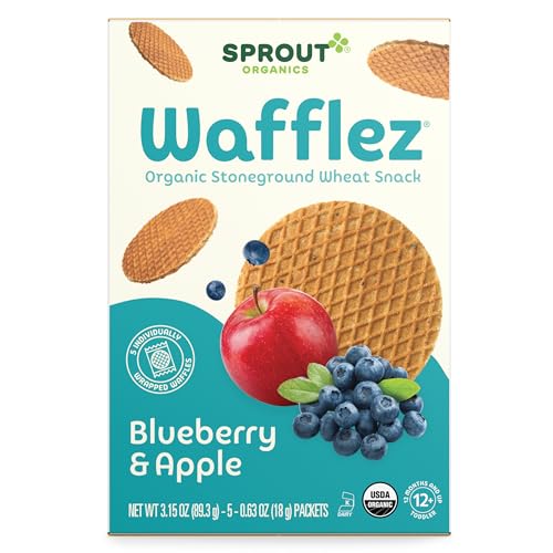 Image 4 of Sprout Organics Toddler Snacks CoComelon Blueberry Apple Wafflez 50-Count