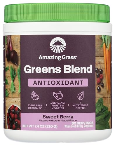 Image 1 of 7.4 Ounce (Pack of 1) for the product Amazing Grass Sweet Berry Antioxidant Superfood Powder, 7.4 OZ