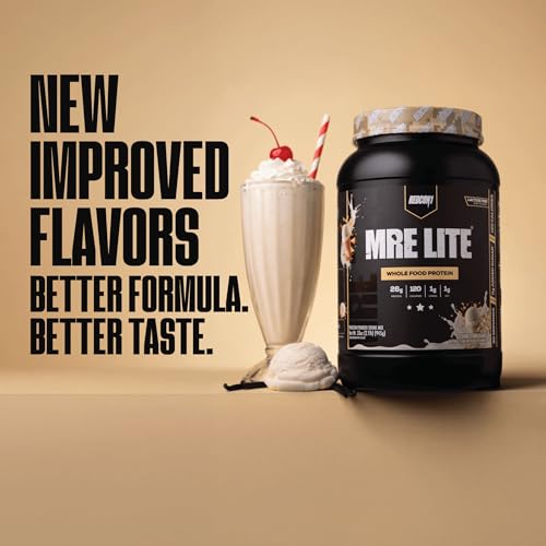 Image 6 of REDCON1 MRE LITE Whole Food Protein Powder, Vanilla Milkshake - Lactose Free & Sugar Free Meal Replacement with Animal Protein Blends - Easy to Digest Formula - Only 1g Carb per Serving (30 Servings)