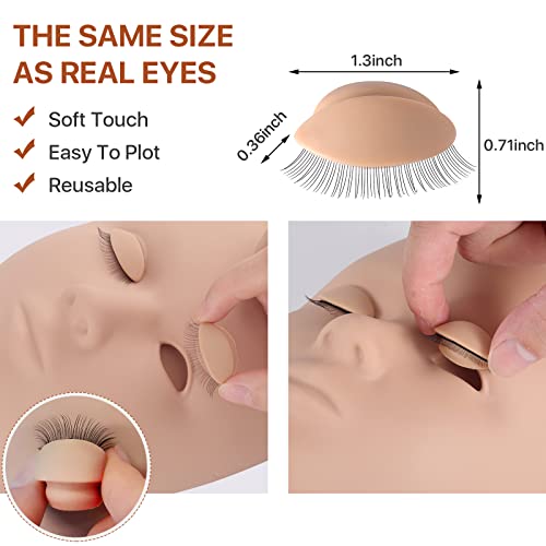 Image 2 of Pretty memory Lash Mannequin Head with 4 Pairs Removable Practice Eyelids