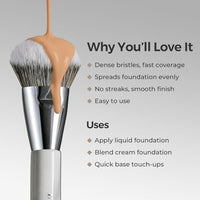 Thumbnail for Image 3 of ALBEAUT 201 Angled Foundation Brush for Flawless Makeup Application