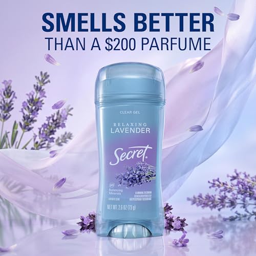 Image 5 of Secret Antiperspirant Deodorant for Women, Relaxing Lavender Scent, 2.6 oz