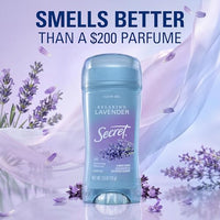 Thumbnail for Image 5 of Secret Antiperspirant Deodorant for Women, Lavender Scent, 2.6 oz Pack of 3