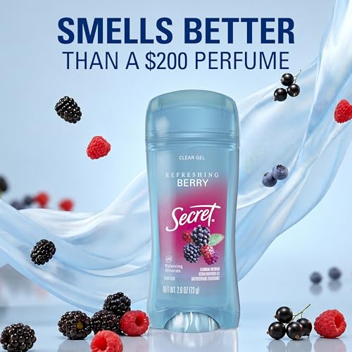 Image 5 of Secret Antiperspirant Deodorant for Women, Berry Scent, 2.6 oz Pack of 6